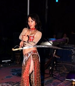 Traditional Belly dancer during Abu Dhabi desert safari